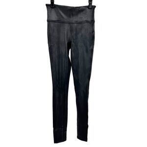 Spanx Black Faux Leather Leggings XS High Rise Shaping